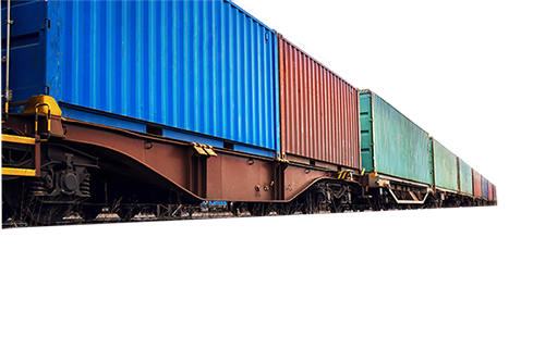 train wagons carrying cargo containers shipping companies
